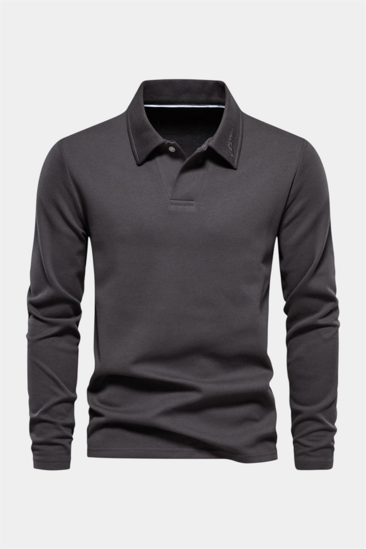 BEAUMONT KATOENEN POLO MET LANGE MOUWEN