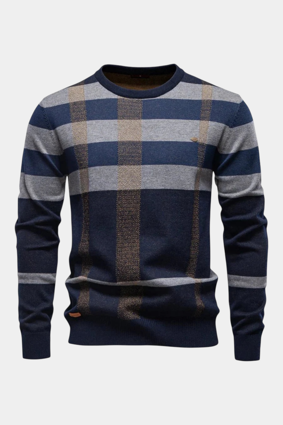 ROSENFELD GEBREIDE TRUI MET RUITPATROON