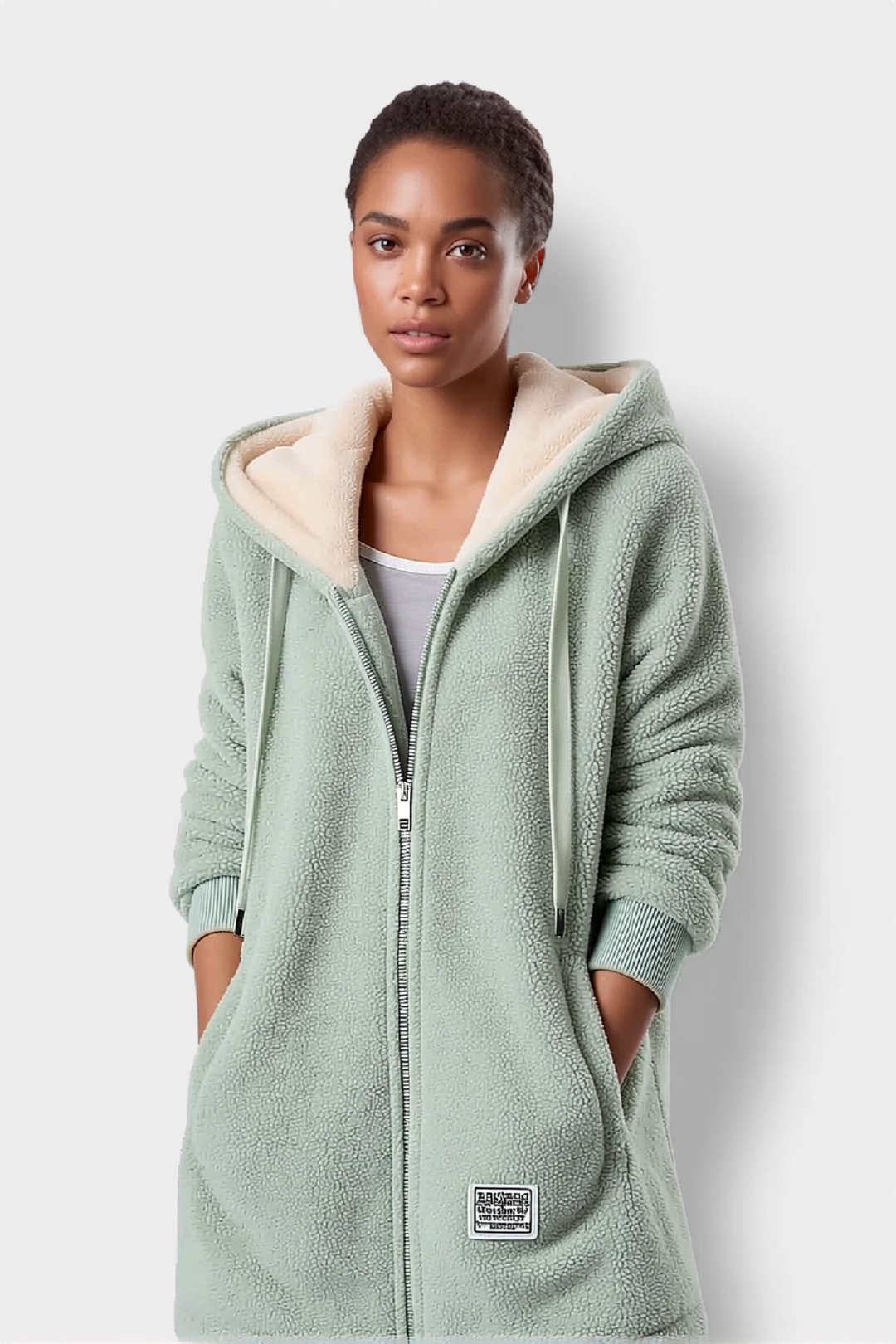 NOELLE VEST MET CAPUCHON EN RITS