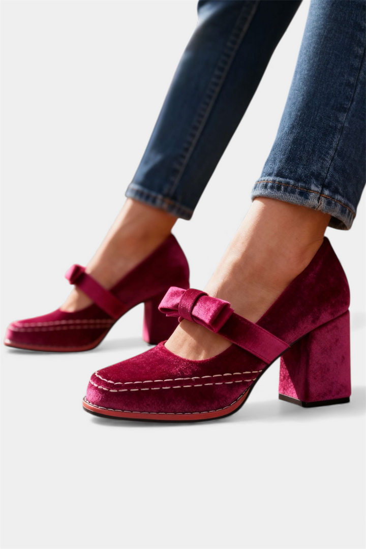 ALESSIA FLUWELEN LOAFERS