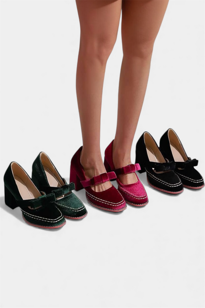 ALESSIA FLUWELEN LOAFERS